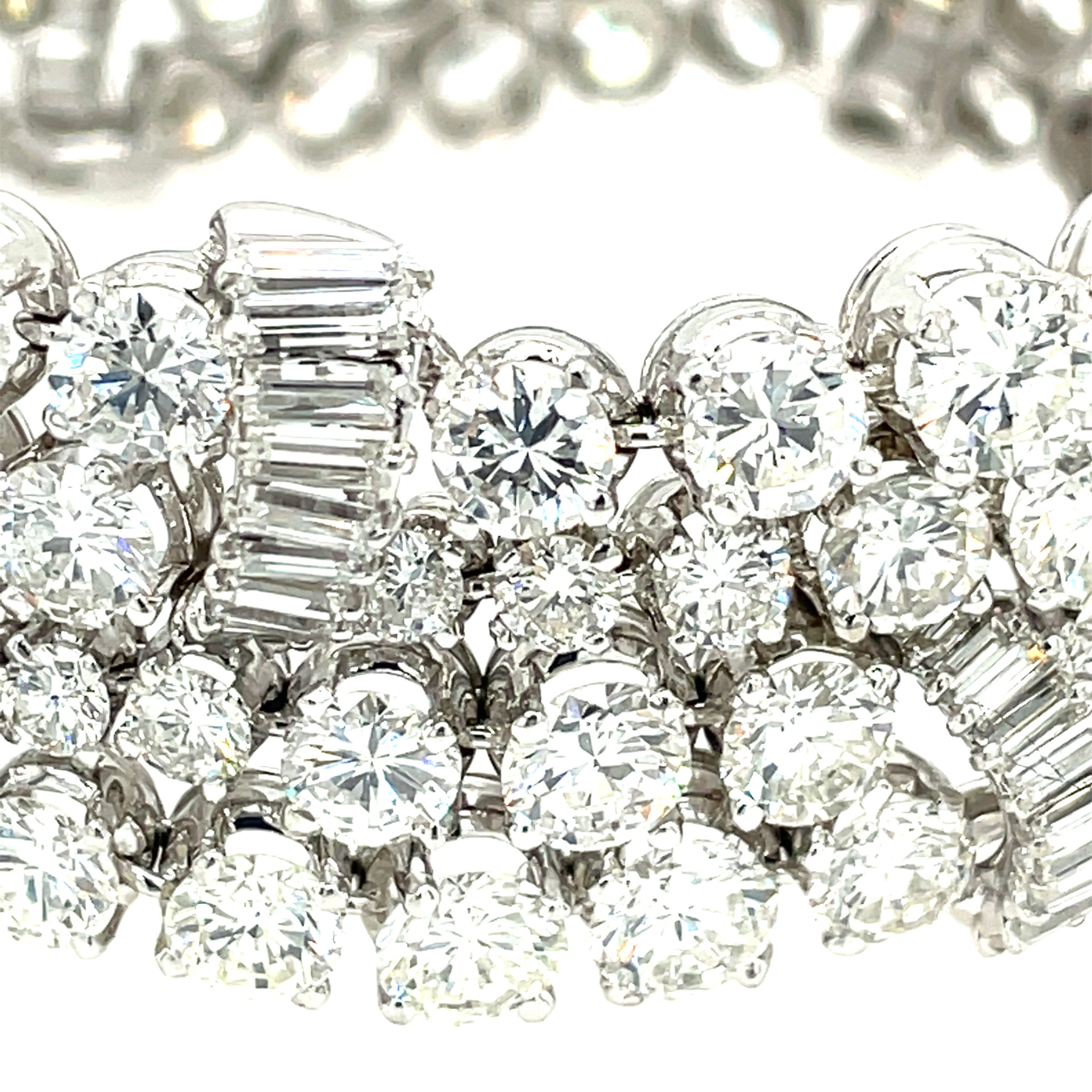 Diamant Armband 18 cm ca. 38 ct Brillanten Weißgold 750/ 18K - Bild 4