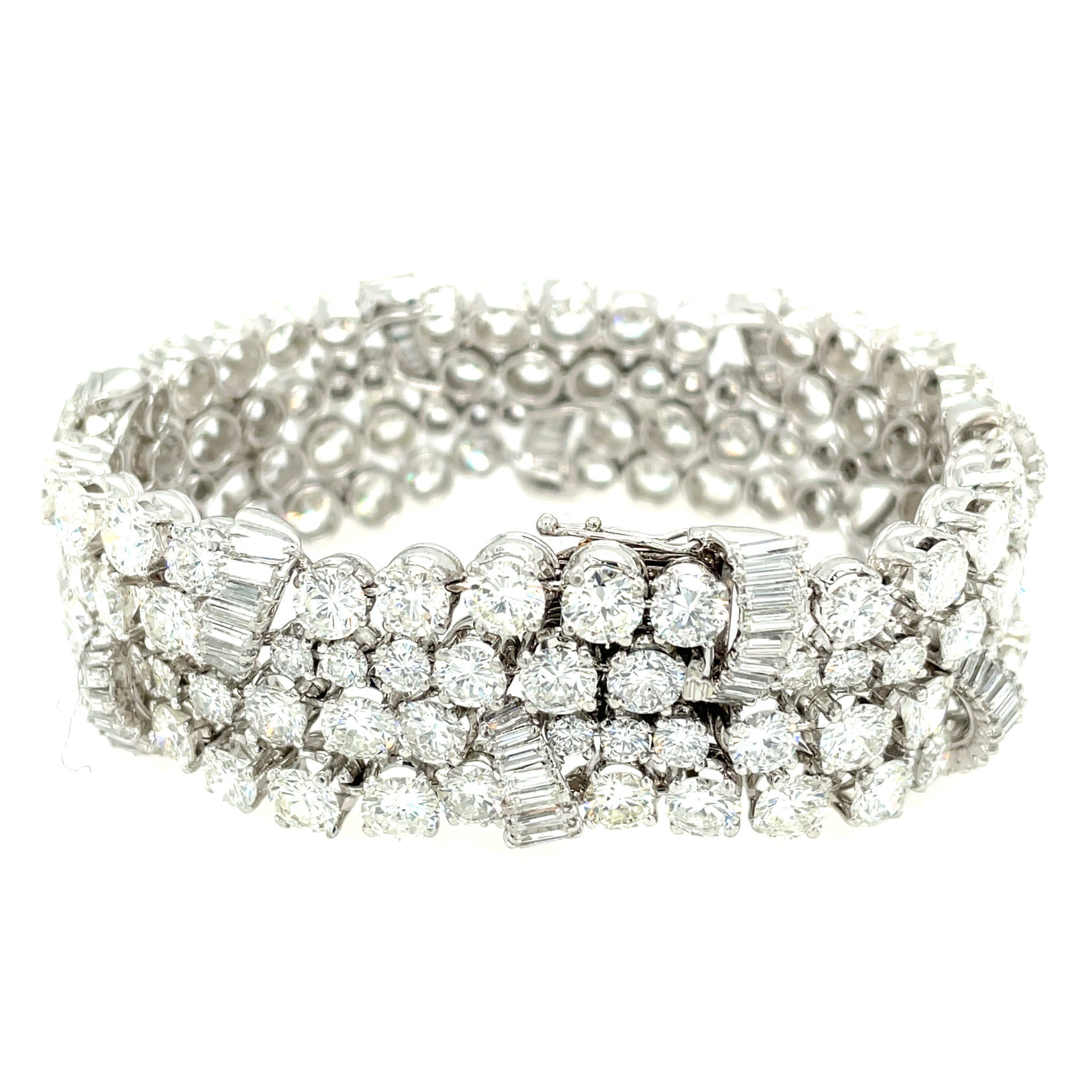 Diamant Armband 18 cm ca. 38 ct Brillanten Weißgold 750/ 18K - Bild 5
