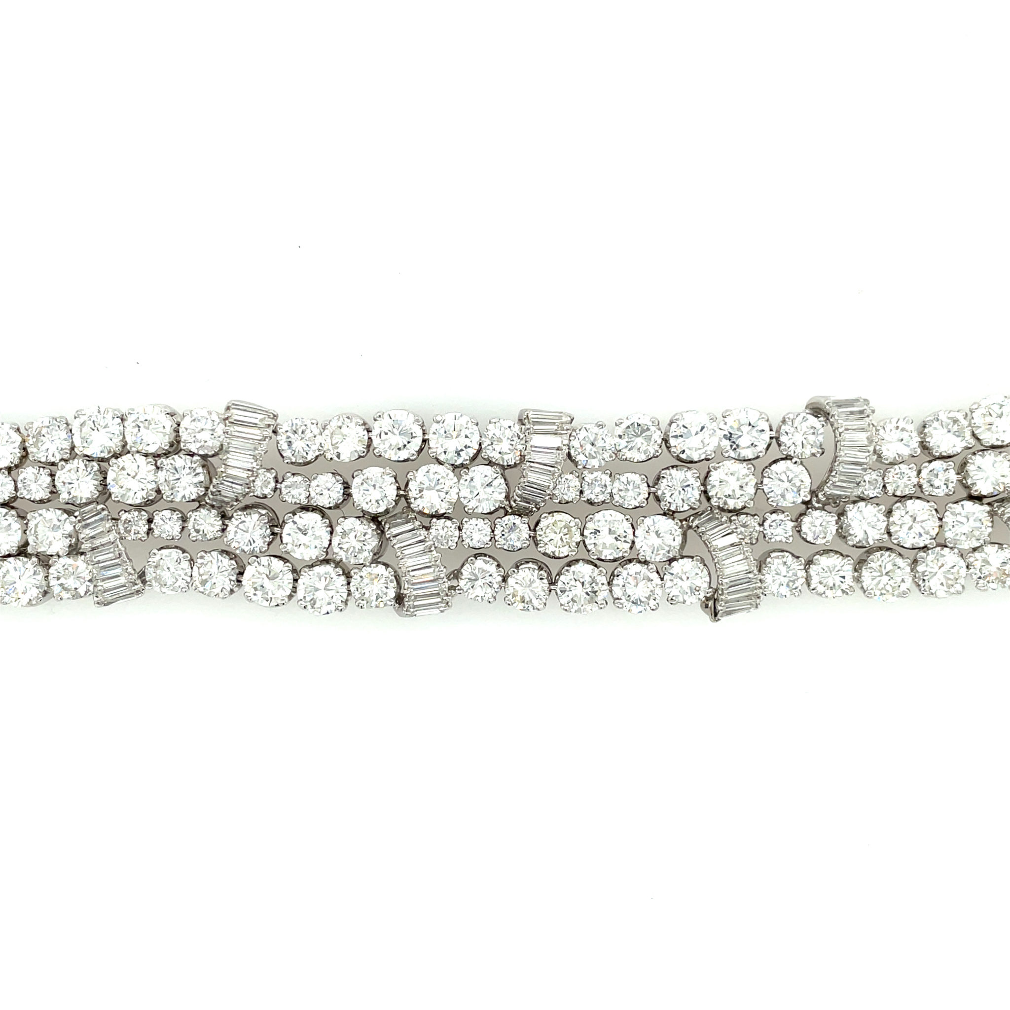 Diamant Armband 18 cm ca. 38 ct Brillanten Weißgold 750/ 18K - Bild 6