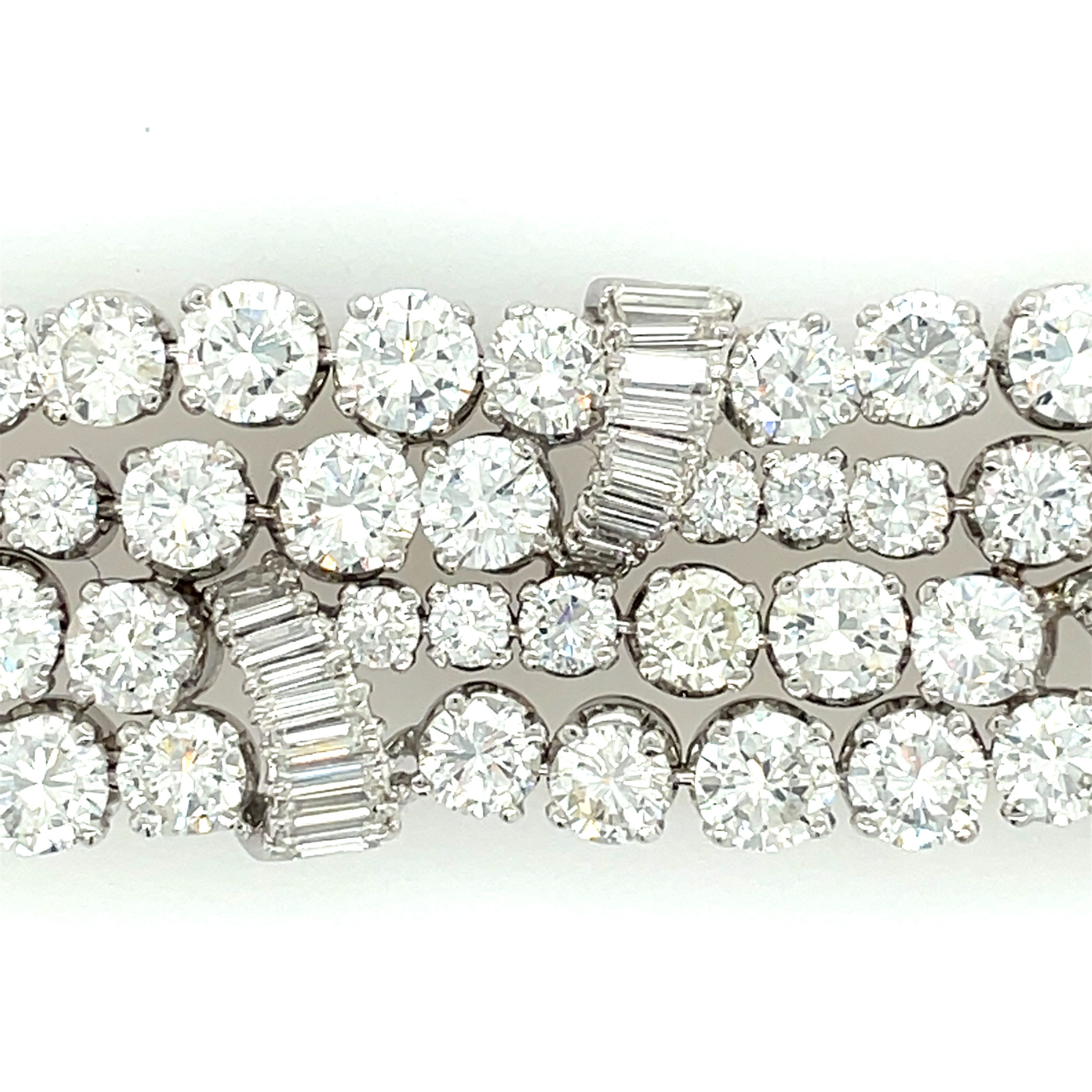 Diamant Armband 18 cm ca. 38 ct Brillanten Weißgold 750/ 18K - Bild 7