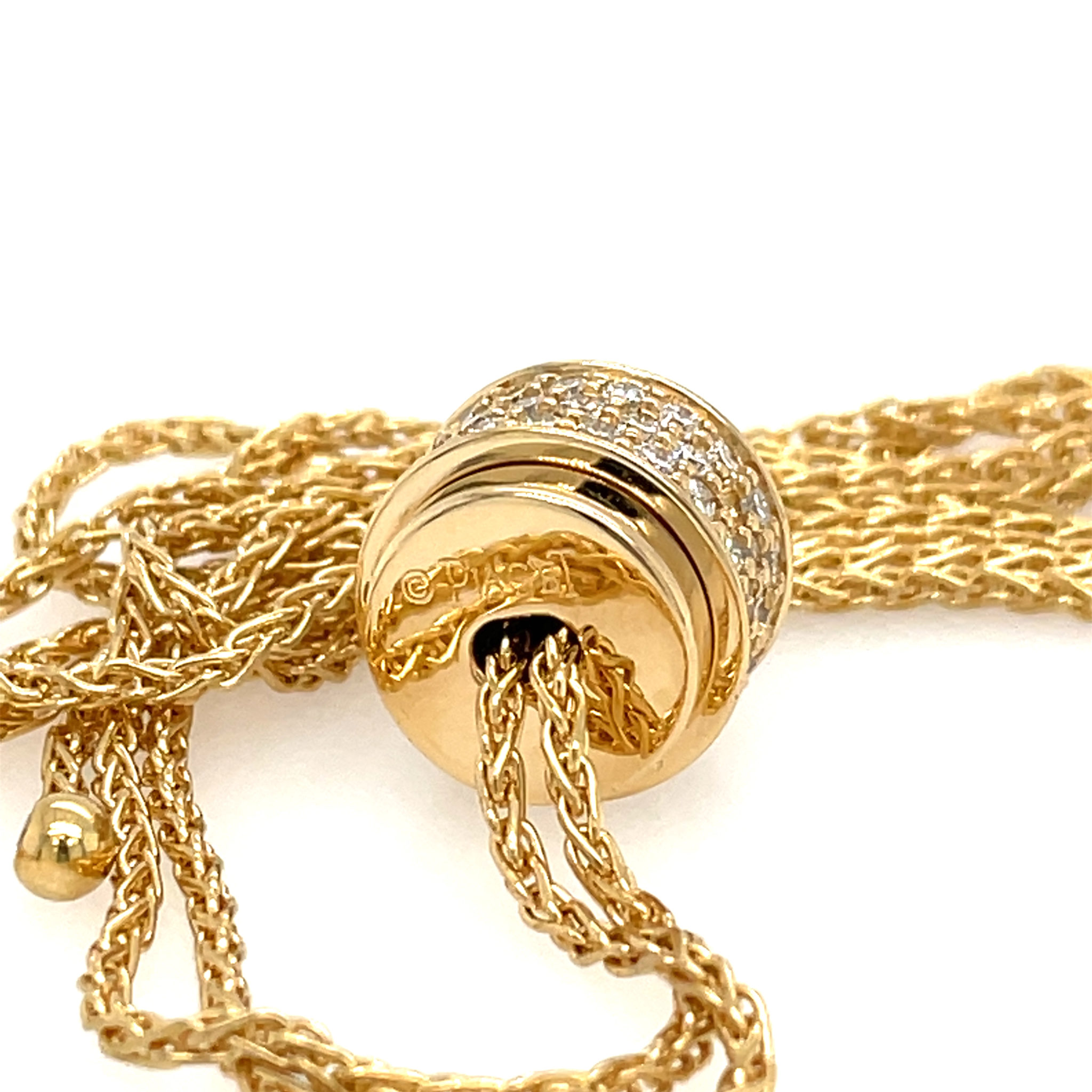 Piaget Collier 37cm ca. 1,2 ct Diamanten Gelbgold 750/ 18K - Bild 8