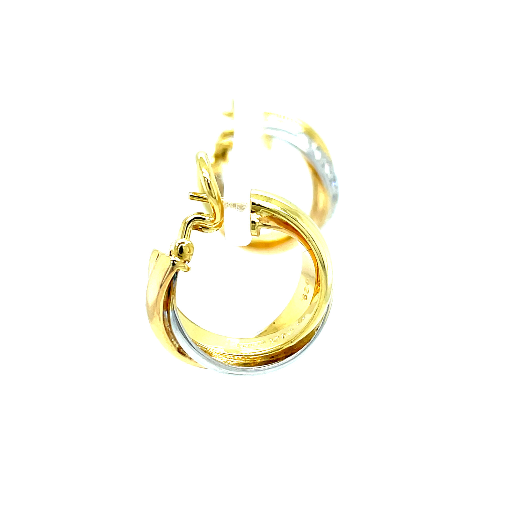 Wempe Clipcreolen ca. 0,50 ct Diamanten Bicolor 750/ 18K - Bild 4