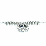 Saphir Collier 45cm ca. 2,3 ct Diamanten Weißgold 750/ 18K - Bild 4 Vorschau