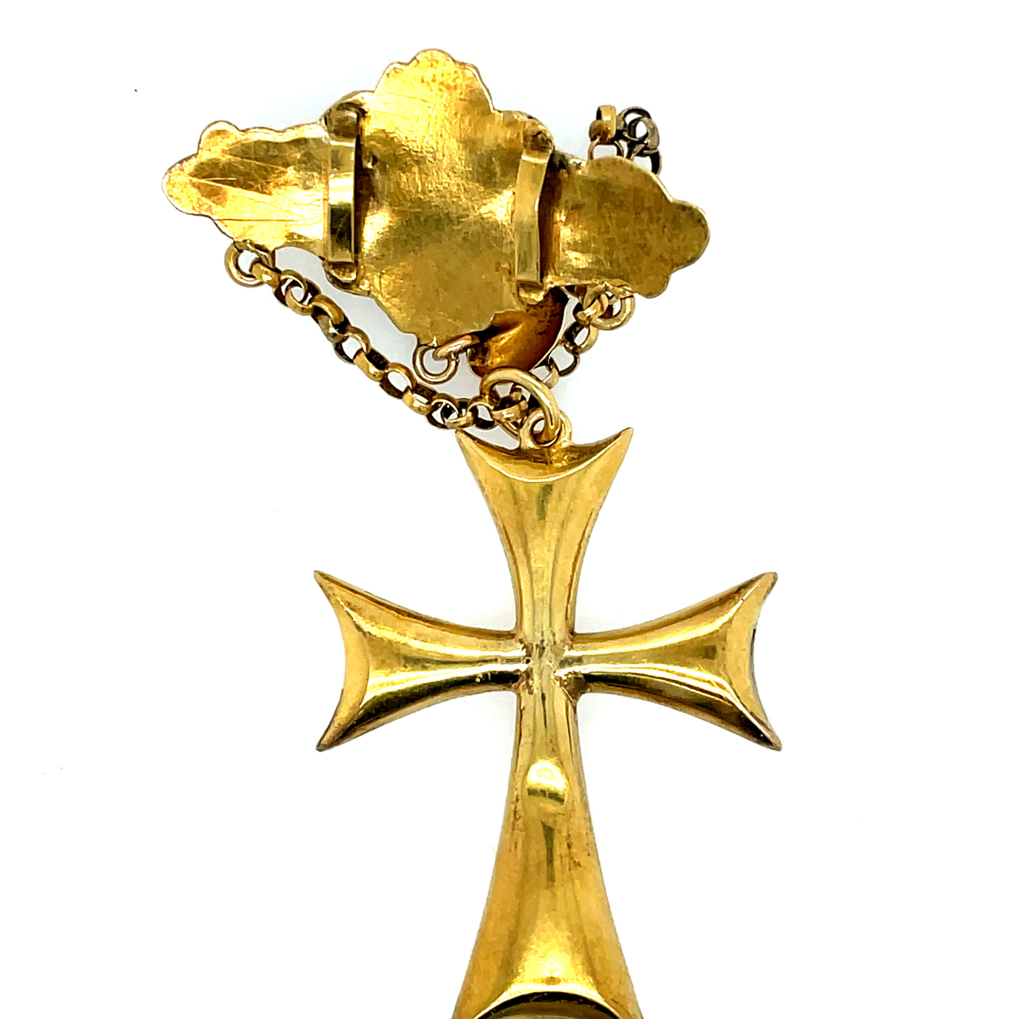 Antiker Kreuzanhänger Gelbgold 750/ 18K - Bild 5