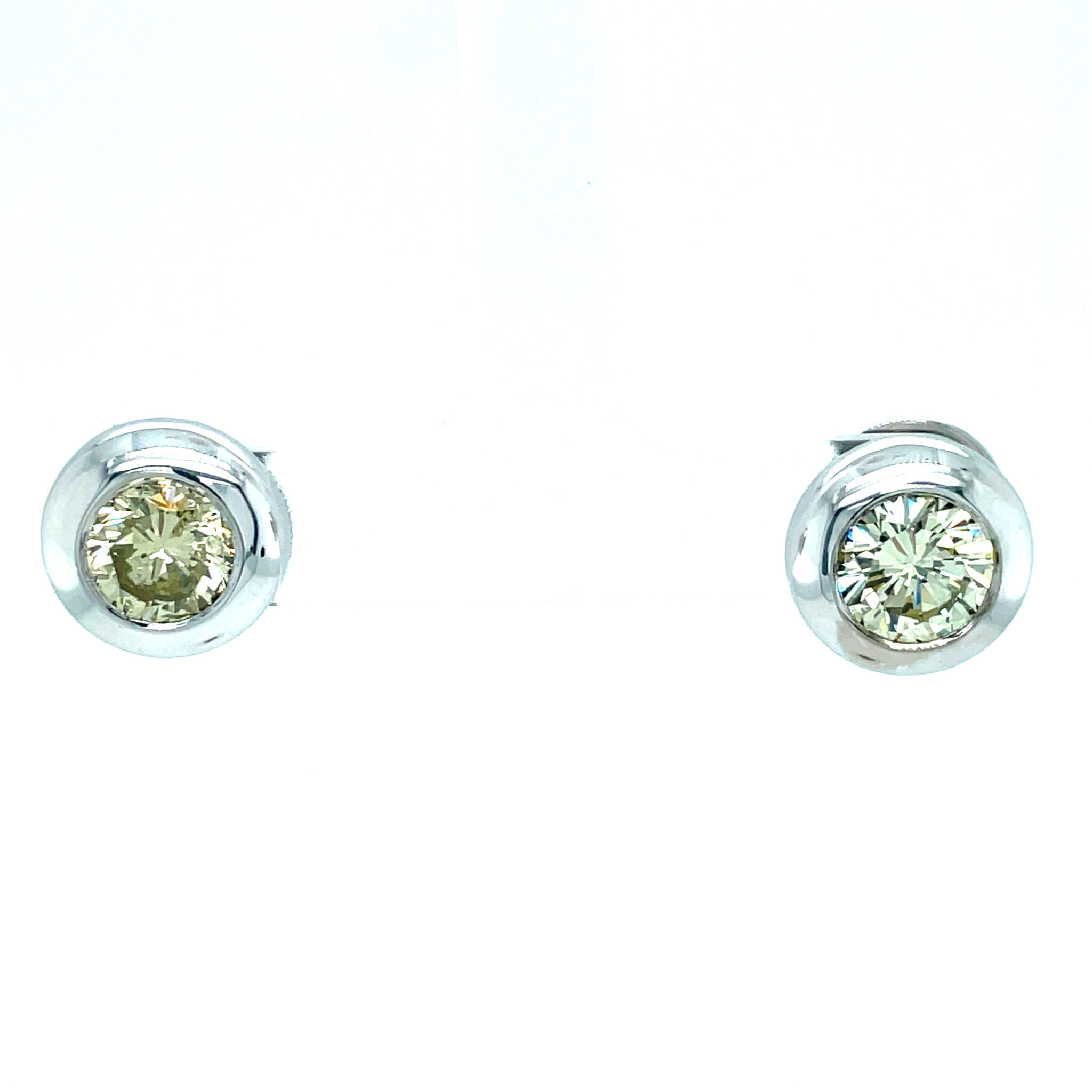 Solitärohrstecker 3,01 ct Diamanten Weißgold 750/ 18K IGI Zertifikat