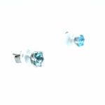 Solitärohrstecker ca. 1,38 ct Aquamarin Weißgold 750/ 18K - Bild 3 Vorschau