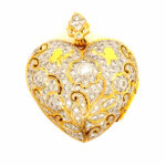 Herzanhänger mit ca. 1ct Diamanten Bicolor 750/ 18K Vorschau