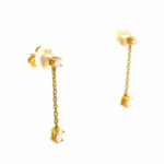 Hängeohrstecker ca. 0,25 ct Diamanten Gelbgold 750/ 18K - Bild 2 Vorschau