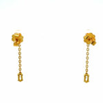 Hängeohrstecker ca. 0,25 ct Diamanten Gelbgold 750/ 18K - Bild 5 Vorschau