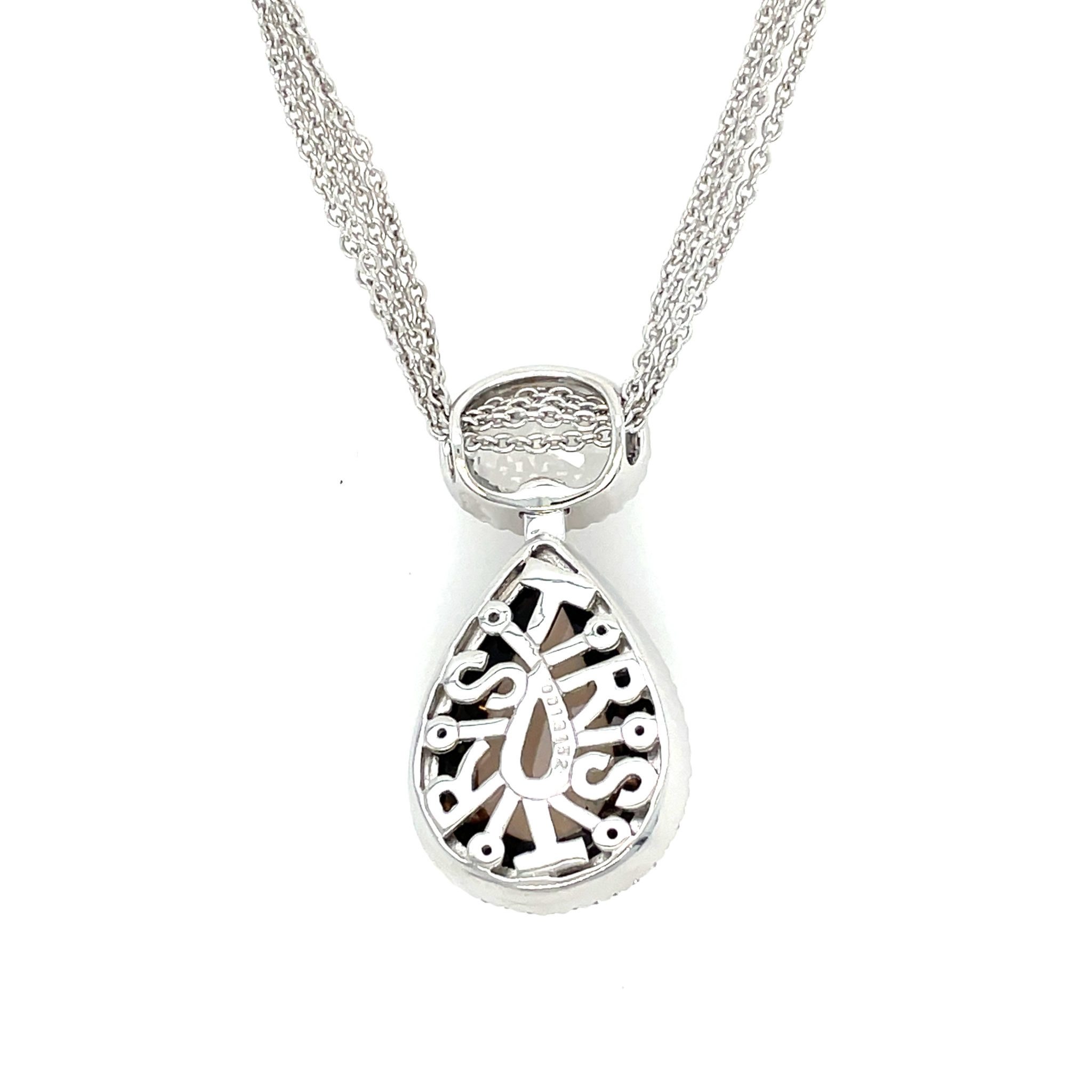 Tirisi Rauchquarz Collier 39cm Topas Diamanten Weißgold 750/ 18K - Bild 4