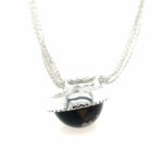 Tirisi Rauchquarz Collier 39cm Topas Diamanten Weißgold 750/ 18K - Bild 5 Vorschau