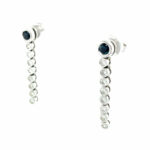 Saphir Ohrstecker ca. 0,8ct Diamanten Weißgold 750/ 18K - Bild 2 Vorschau