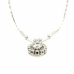 „Blütenform“ Collier 42cm ca. 2ct Diamanten Weißgold 585/ 14K - Bild 2 Vorschau