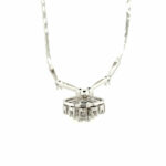„Blütenform“ Collier 42cm ca. 2ct Diamanten Weißgold 585/ 14K - Bild 4 Vorschau