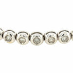 Tennisarmband 18,5 cm ca. 2ct Diamanten Weißgold 750/ 18K - Bild 4 Vorschau