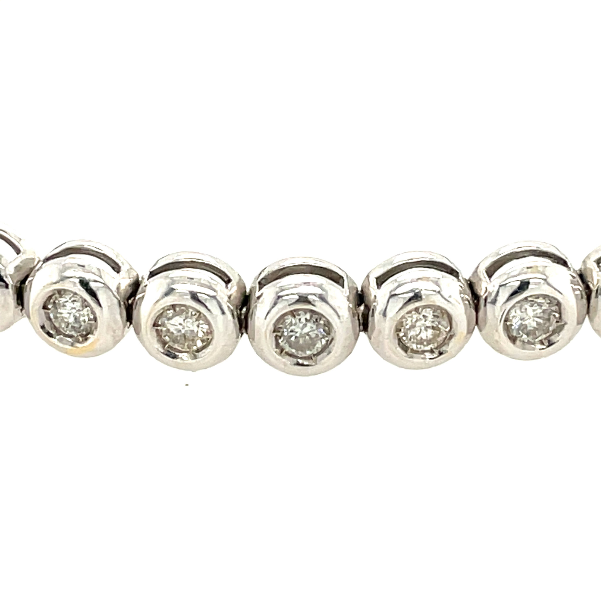 Tennisarmband 18,5 cm ca. 2ct Diamanten Weißgold 750/ 18K - Bild 4