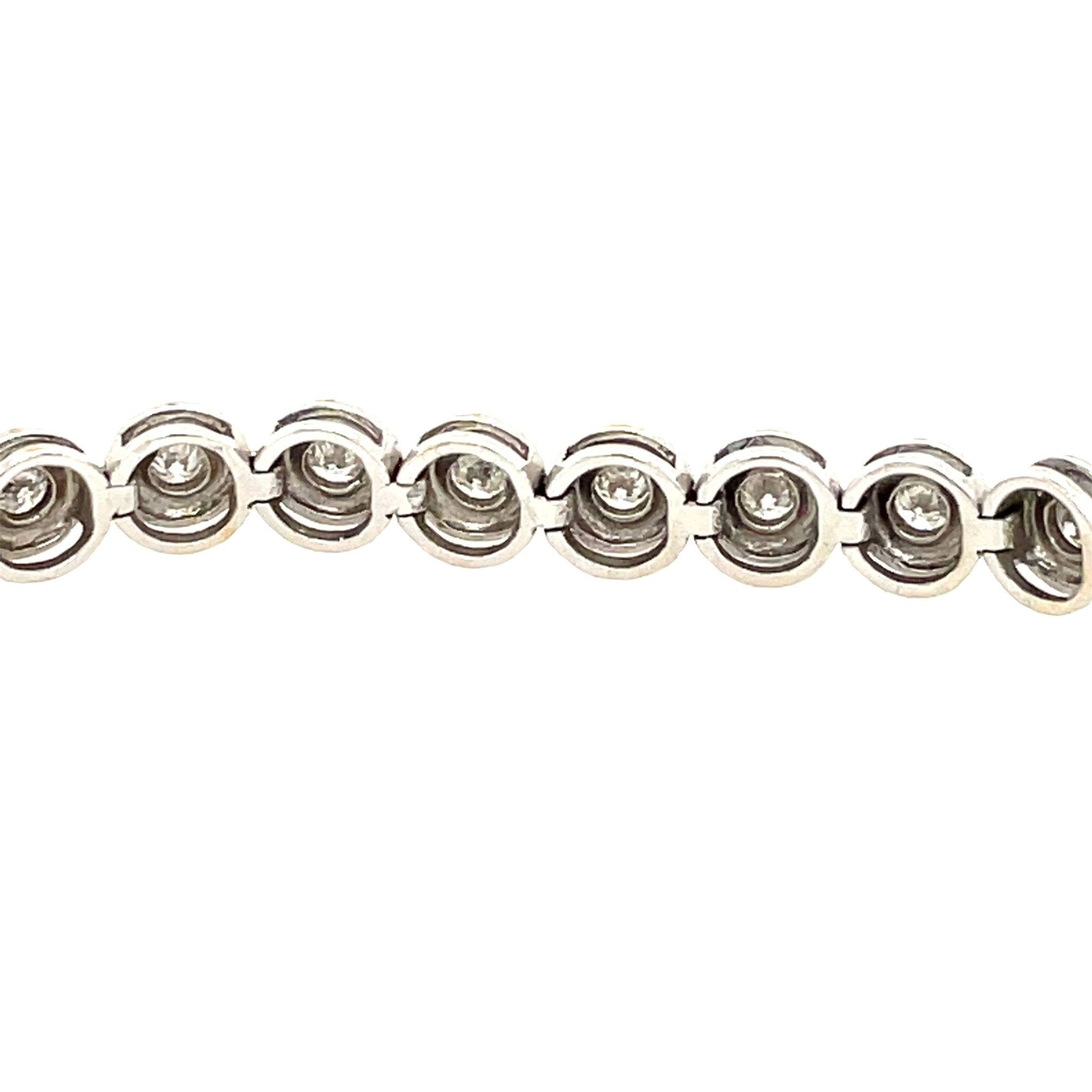 Tennisarmband 18,5 cm ca. 2ct Diamanten Weißgold 750/ 18K - Bild 5