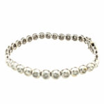 Tennisarmband 18,5 cm ca. 2ct Diamanten Weißgold 750/ 18K - Bild 6 Vorschau