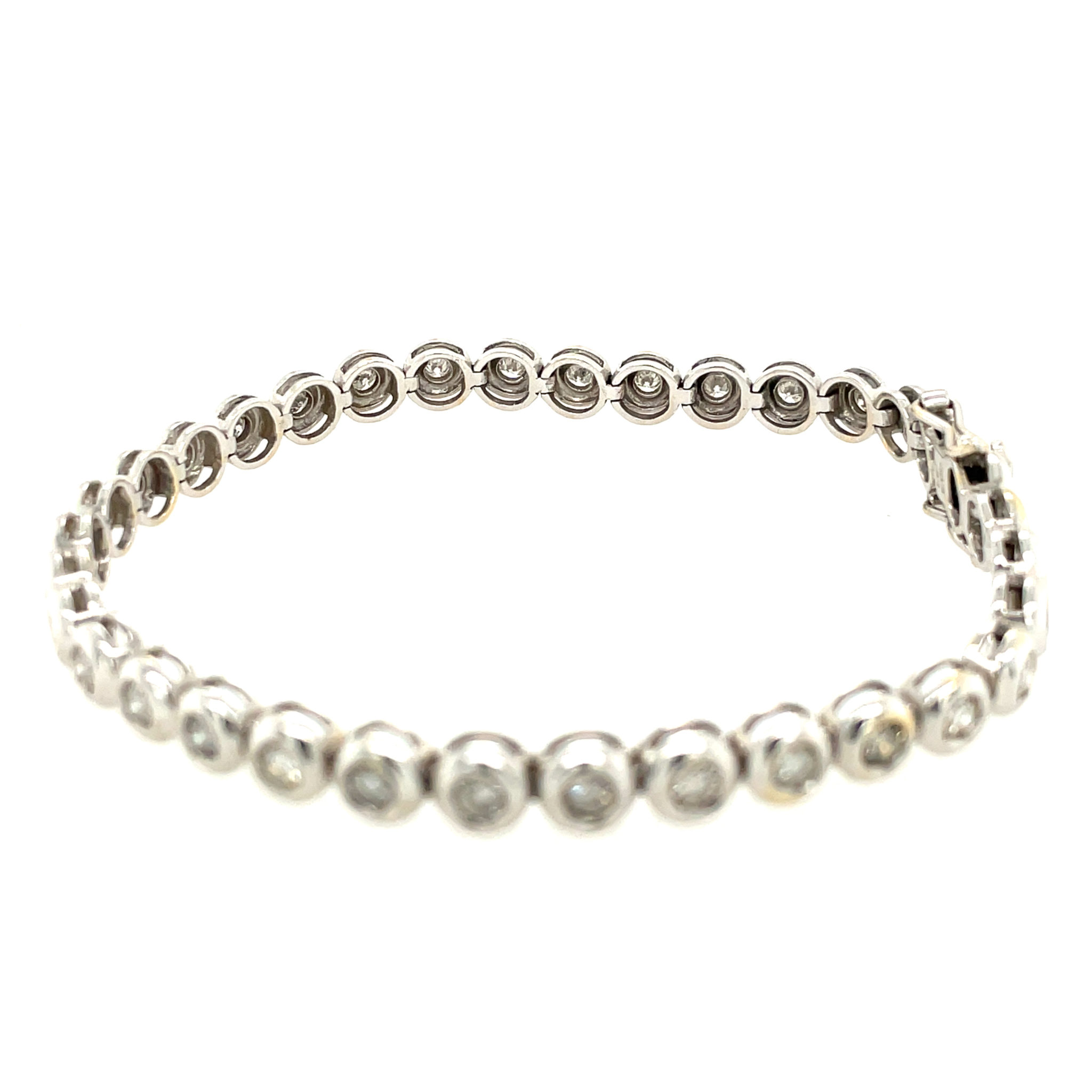 Tennisarmband 18,5 cm ca. 2ct Diamanten Weißgold 750/ 18K - Bild 6