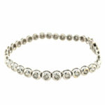 Tennisarmband 18,5 cm ca. 2ct Diamanten Weißgold 750/ 18K - Bild 2 Vorschau