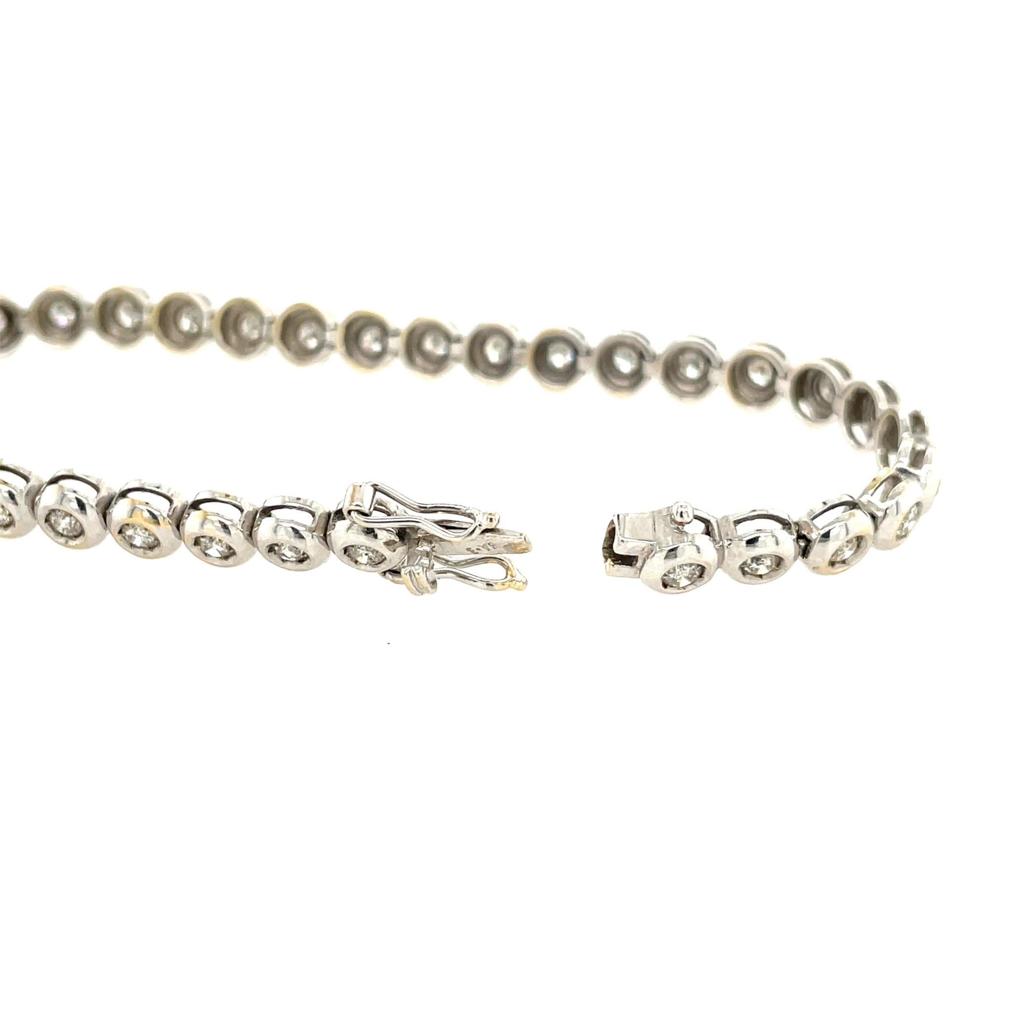 Tennisarmband 18,5 cm ca. 2ct Diamanten Weißgold 750/ 18K - Bild 7