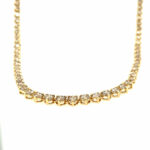 Hals Rivière 41cm ca. 4,0 ct Brillanten Gelbgold 585/ 14K - Bild 3 Vorschau