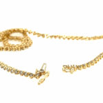 Hals Rivière 41cm ca. 4,0 ct Brillanten Gelbgold 585/ 14K - Bild 4 Vorschau