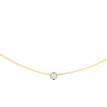 Moncara Solitär Collier 43cm 0,40 ct Diamant Bicolor 585/ 14K - Bild 2 Vorschau