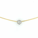 Moncara Solitär Collier 43cm 0,40 ct Diamant Bicolor 585/ 14K Vorschau