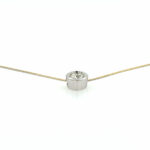Moncara Solitär Collier 43cm 0,40 ct Diamant Bicolor 585/ 14K - Bild 3 Vorschau