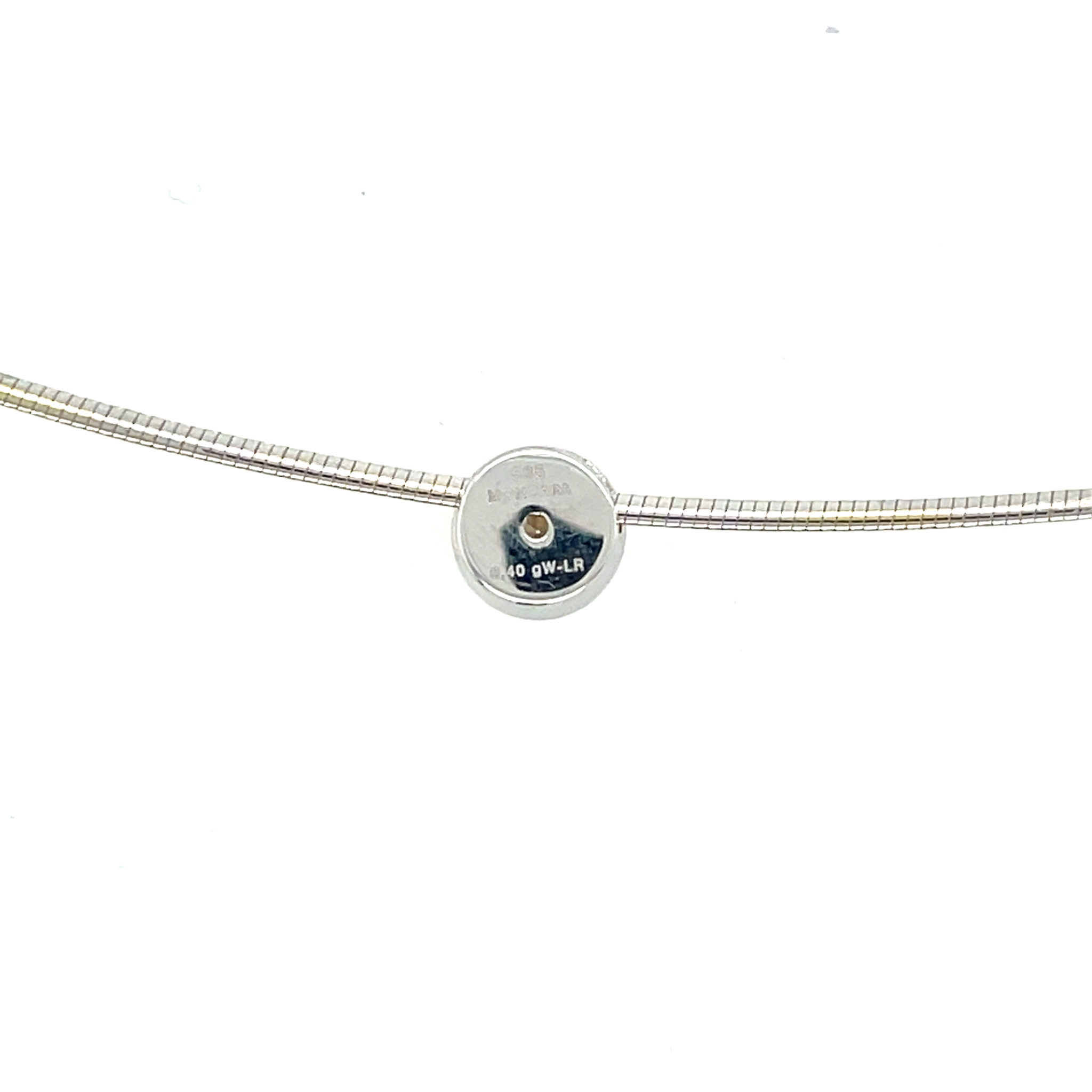 Moncara Solitär Collier 43cm 0,40 ct Diamant Bicolor 585/ 14K - Bild 4