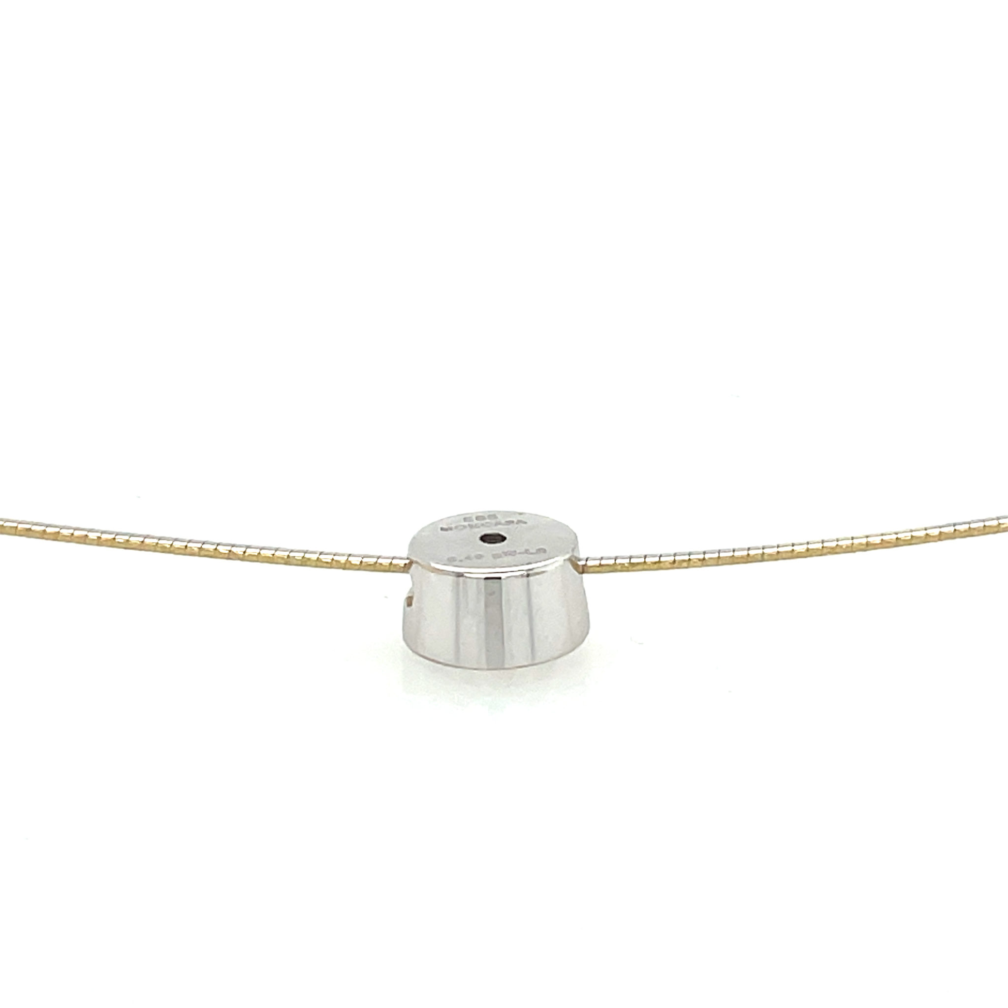 Moncara Solitär Collier 43cm 0,40 ct Diamant Bicolor 585/ 14K - Bild 5