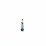 Saphir Anhänger ca. 0,15 ct Diamant Weißgold 585/ 14K - Bild 3 Vorschau