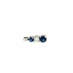 Saphir Anhänger ca. 0,15 ct Diamant Weißgold 585/ 14K - Bild 2 Vorschau