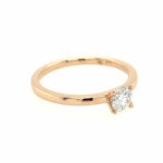 Solitärring Gr. 61 ca. 0,53ct Diamant Roségold 750/ 18K - Bild 3 Vorschau