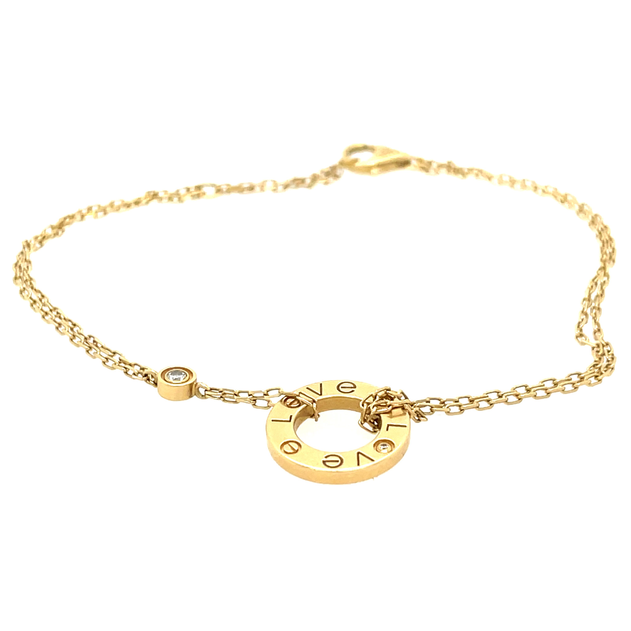 Cartier „Love“ Armkette 19cm ca.0,02ct Diamant Gelbgold 750/ 18K - Bild 2