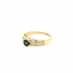 Saphir Ring Gr. 53,5 ca. 0,25ct Diamanten Gelbgold 750/ 18K - Bild 2 Vorschau