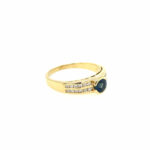 Saphir Ring Gr. 53,5 ca. 0,25ct Diamanten Gelbgold 750/ 18K - Bild 3 Vorschau