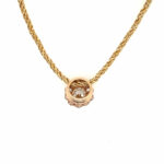 Diamanten im Altschliff Kordelcollier 39 cm ca. 2,50 ct Diamanten Bicolor 750/ 18K - Bild 2 Vorschau
