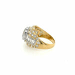 Juwelenring Gr. 58,5 ca. 4 ct Diamanten Bicolor 750/ 18K - Bild 5 Vorschau
