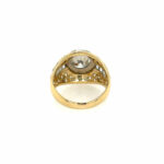 Juwelenring Gr. 58,5 ca. 4 ct Diamanten Bicolor 750/ 18K - Bild 6 Vorschau