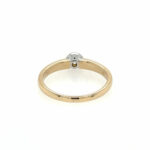 Solitärring Gr. 58 ca. 0,2ct Diamant Bicolor 585/ 14K - Bild 6 Vorschau