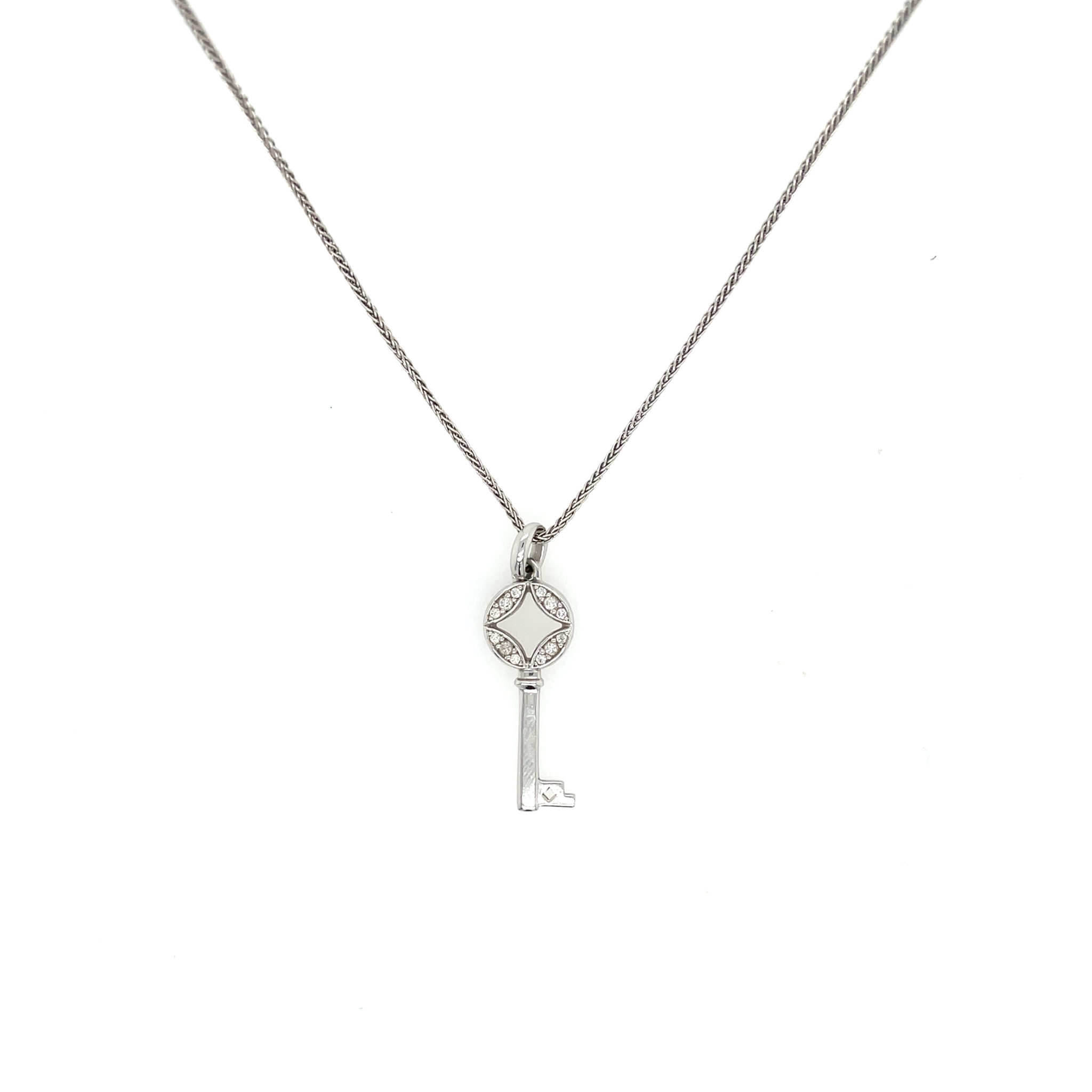 Bella Luce „Schlüssel“ Kette 45 cm ca. 0,08ct Diamanten Weißgold 585/ 14K - Bild 6