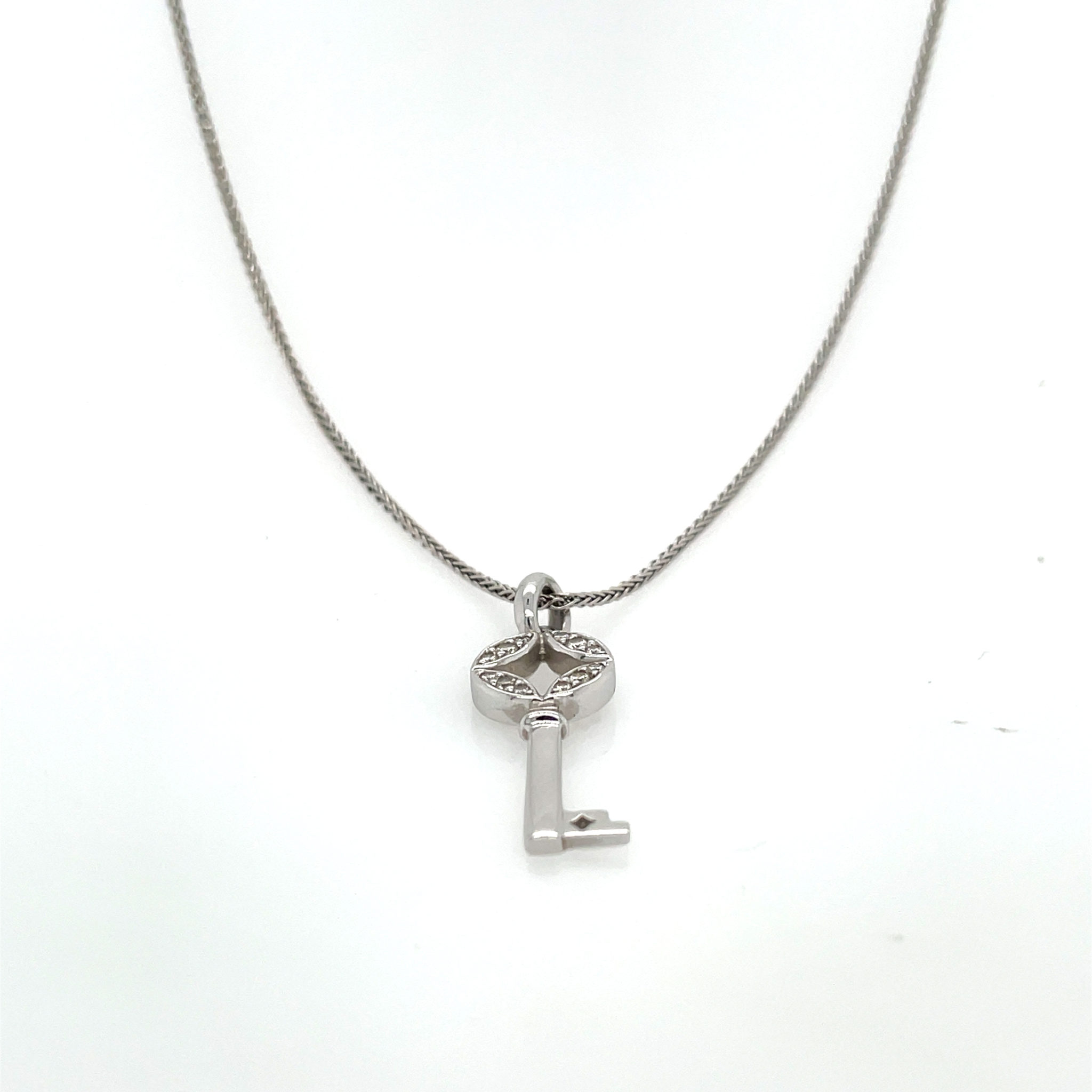 Bella Luce „Schlüssel“ Kette 45 cm ca. 0,08ct Diamanten Weißgold 585/ 14K - Bild 7