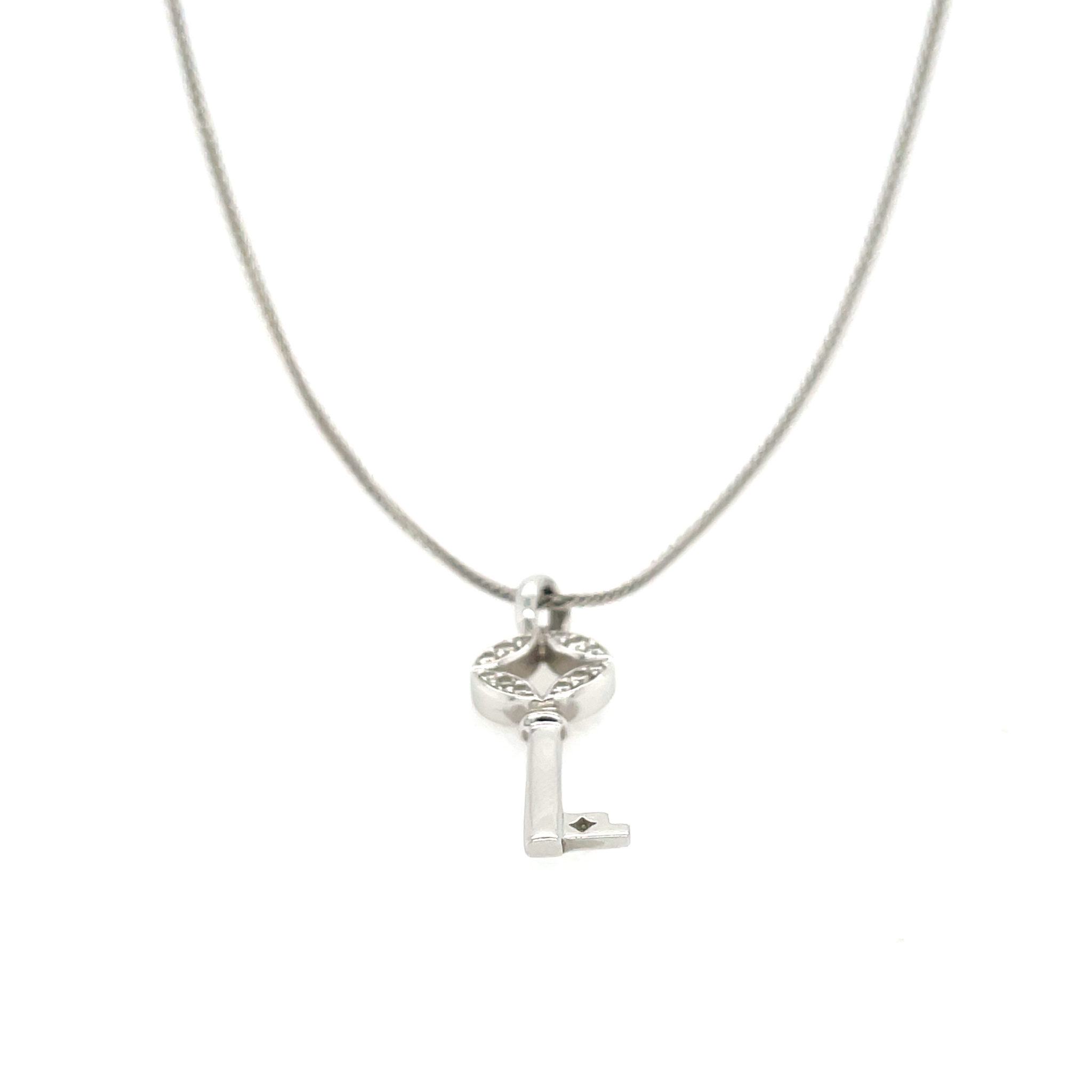 Bella Luce „Schlüssel“ Kette 45 cm ca. 0,08ct Diamanten Weißgold 585/ 14K - Bild 2