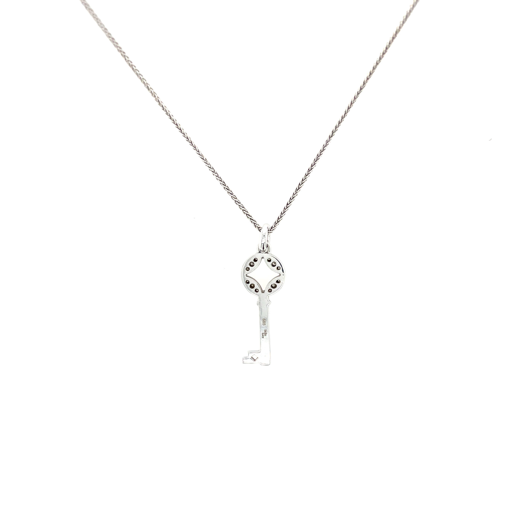 Bella Luce „Schlüssel“ Kette 45 cm ca. 0,08ct Diamanten Weißgold 585/ 14K - Bild 3