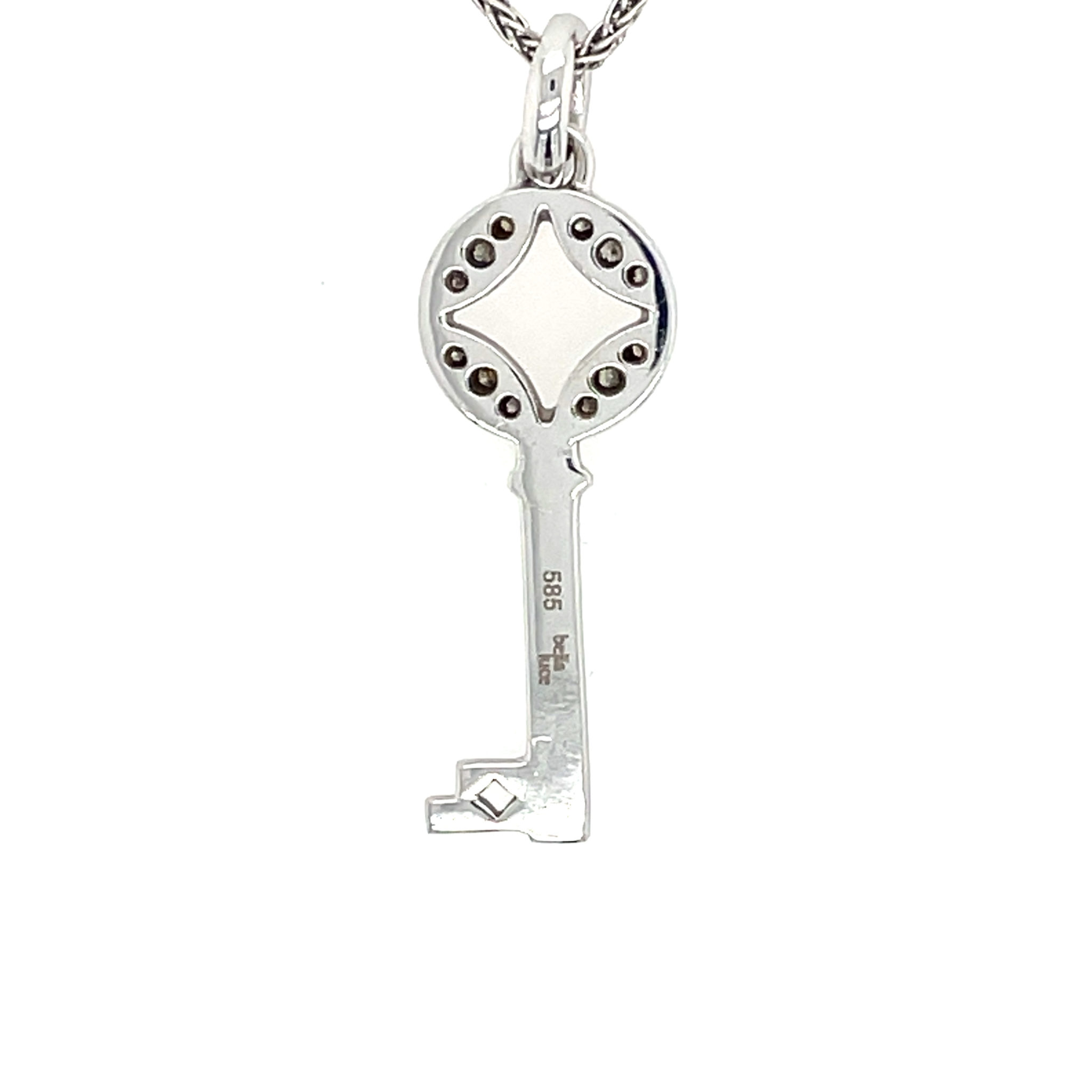 Bella Luce „Schlüssel“ Kette 45 cm ca. 0,08ct Diamanten Weißgold 585/ 14K - Bild 5
