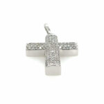 Christ Kreuz Anhänger mit ca. 1,30 ct Diamanten Weißgold 585/ 14K - Bild 2 Vorschau