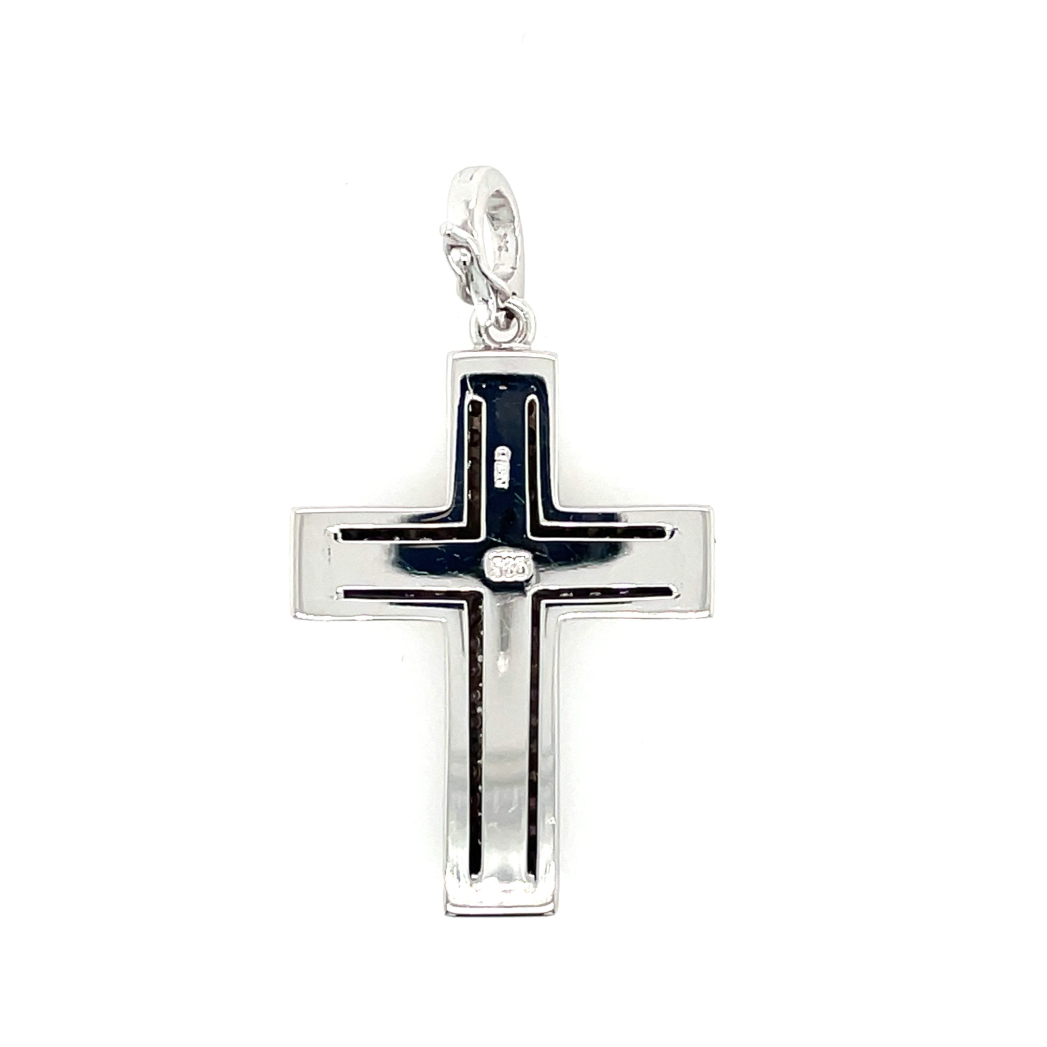 Christ Kreuz Anhänger mit ca. 1,30 ct Diamanten Weißgold 585/ 14K - Bild 4