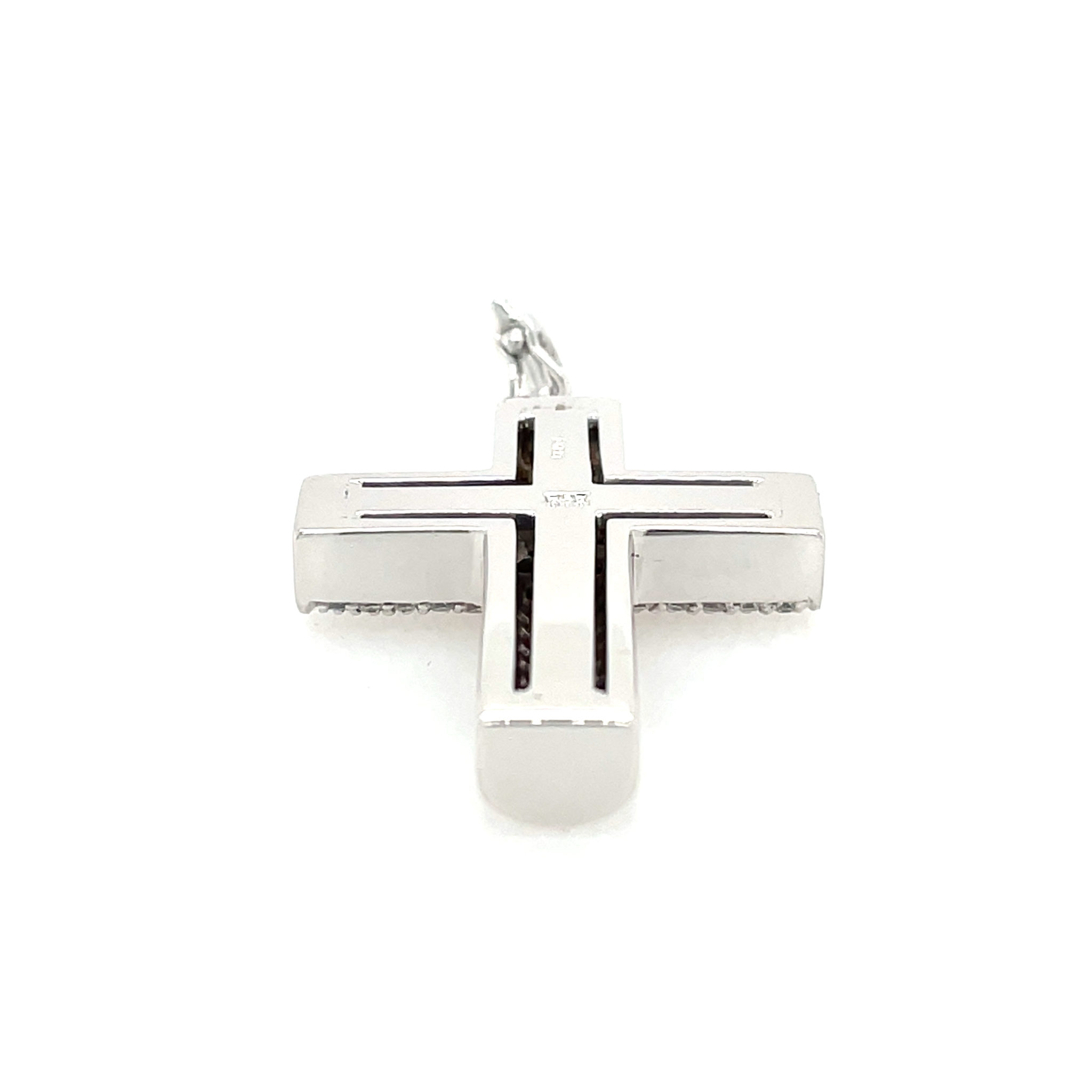 Christ Kreuz Anhänger mit ca. 1,30 ct Diamanten Weißgold 585/ 14K - Bild 5